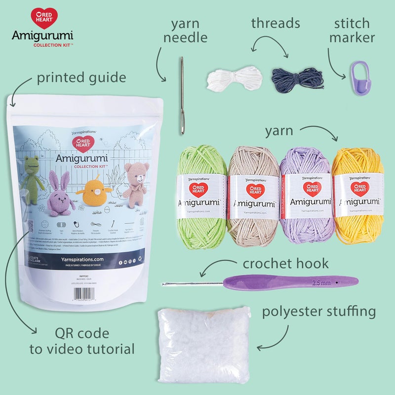 Red Heart Amigurumi Backyard Kit - Image 2